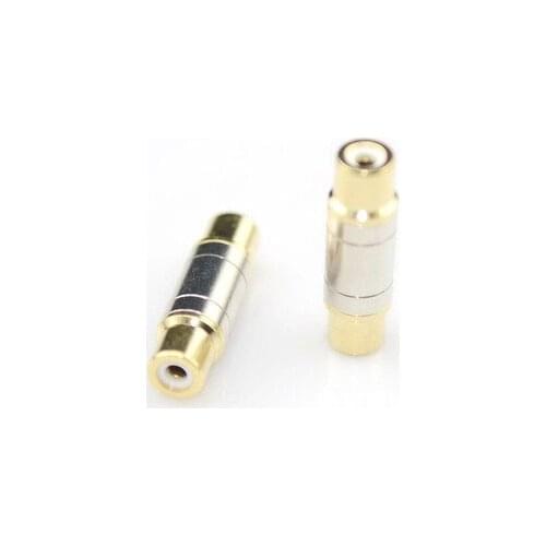 2pcs high quality brass RCA Coupler Female to Female jack Audio Video Connector