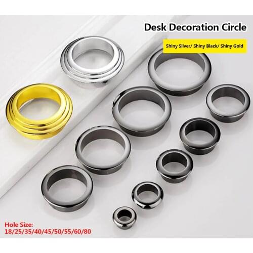 1Pc Computer Table Cable Outlet Grommet Round Plug Cover for PC Desk Wire Holder Cabinet Vent Hole Decorative Furniture Hardware
