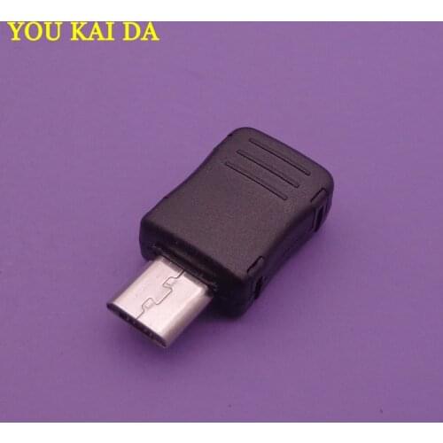 10pcs Micro DIY Plug mini USB Male jack dc Connector Socket with Plastic Cover 5 Pin T Port Cover for DIY type b 3 in 1 plug