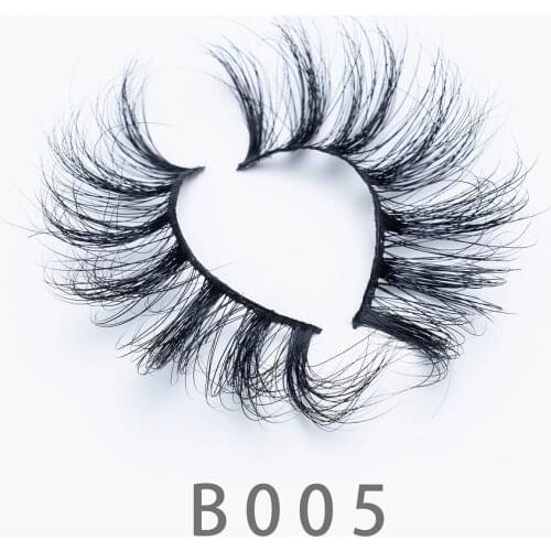 25mm B5 5D Long Fluffy Real Mink Lashes Natural Strip False 6D Eyelashes Volume Fake 3D Mink Lashes Makeup Extension Eyelash