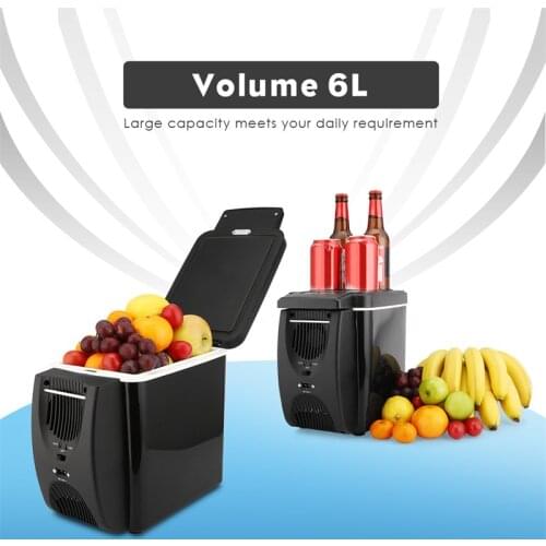 6L Car Refrigerators 12V Ultra Quiet Low Noise Car Mini Fridge Freezer Cooling and Heating Box 2 in 1 Multi-function Travel BX08