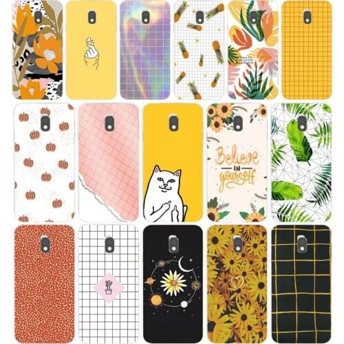 79AA Yellow Gird gift Soft Silicone Tpu Cover phone Case for Samsung Galaxy J2 J4 Prime J6 Plus J7 2016 2017 case