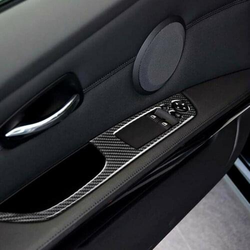 Carbon Fiber Switch Cover Trim Door Window For BMW 3 Series E92 Coupe Hot Sale Brand New