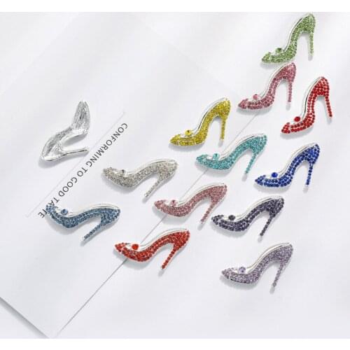 Free shipping 29*20mm flatback slipper rhinestone button for DIY 50PCS/LOT(BTN-5446)