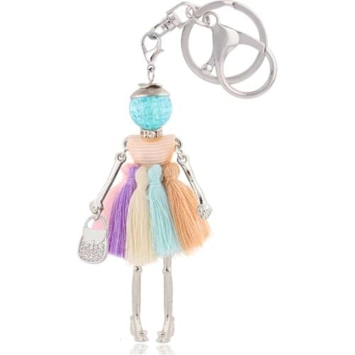 New Arrival 2020 Women Key Chain Bag Design Charm Multi Tassel Keychain Car Beauty Pendant Cute Lovely Christmas Gift Wholesale
