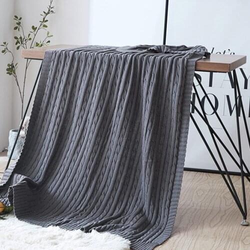 Household Thin Knitted Blanket Multifunctional Comfortable Summer Nap Air Conditioning Blanket Sofa Blanket Airplane Blanket