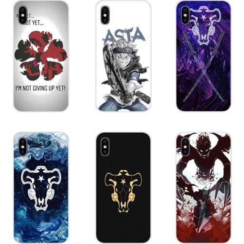 For Xiaomi Redmi Note 3 4 5 6 7 8 Pro Mi Max Mix 2 3 2S Pocophone F1 Accessories Phone Cases Covers Anime Black Clover