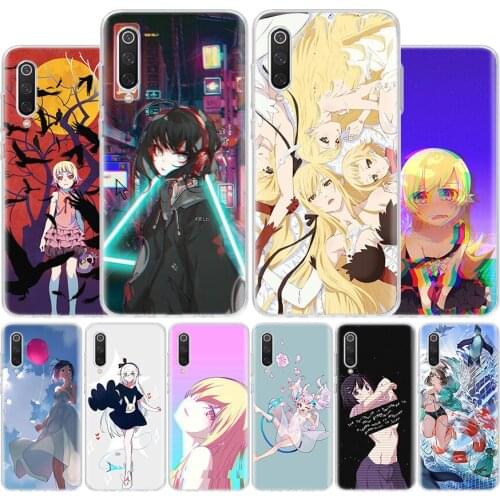 Monogatari Anime Cover Phone Case For Xiaomi Note 10 Mi 11 9 8 CC9 5X 6X 9T 10T A3 Poco X3 NFC F1 Pro Lite + Coque A1 A2
