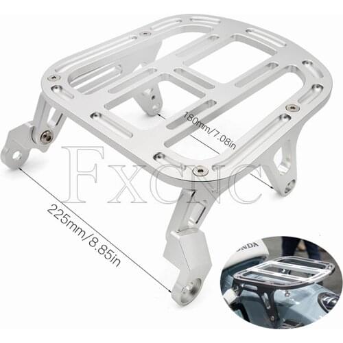 For Honda Super Cub C125 CNC Aluminum Motorcycle Rear Rack Luggage Carry Shelf Motorcycle Holder Rack Bar Armrest Guard Bracket