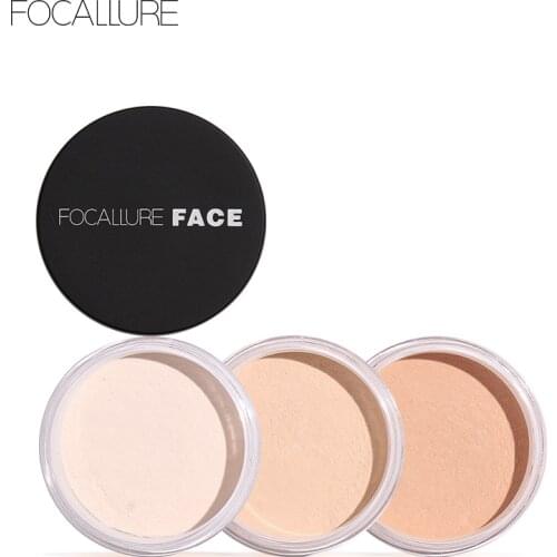Focallure Face Loose Powder 3 Colors Ultra-Light Perfect Finishing Makeup Powder Waterproof Translucent Setting Powder Cosmetic