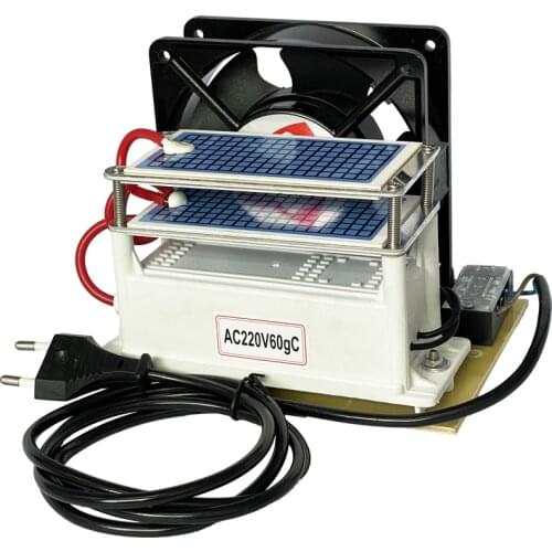 220V 60g/h Ozone Generator Air Purifier Clean 4 layers Moisture proof with fan Ozonizer Sterilizer treatment Ozone machine