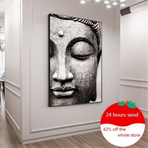 Canvas Paintings Buddha Statue Wall Art Abstract Buddha Posters And Prints Buddhism Decorative Wall Pictures For Home Wall Decor