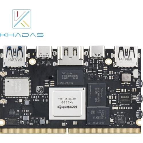 Khadas Edge Max with 128GB EMMC 5.1 RK3399 Soc Single Board Computer