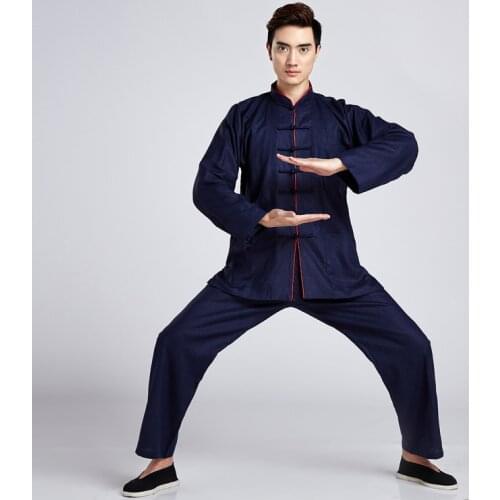 Long Sleeve Chinese Traditional Dress Martial Art Sets Tai Chi Clothes Taichi Clothing Kungfu Wushu Suit Taiji Uniform Men