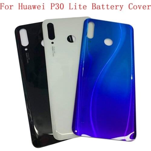 Housing Case Back Glass Battery Cover Rear Door Panel For Huawei P30 Lite Back Cover with Camera Lens Replacement