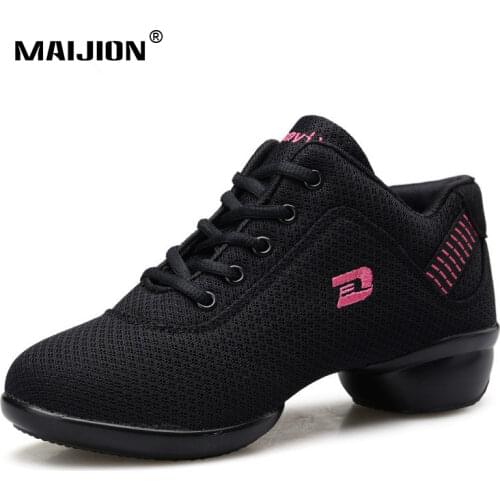 Fashion Women Dance Shoes Soft Sole Lady Modern Jazz Sneakers Breathable Mesh Hip Hop Latin Sport Footwear Non-slip Comfortable