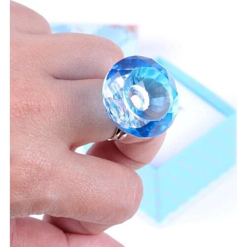 LASHPLUS Adjustable Glue Ring Crystal Finger Ring Adhesive Eyelash Extension Pallet Holder Makeup Tool