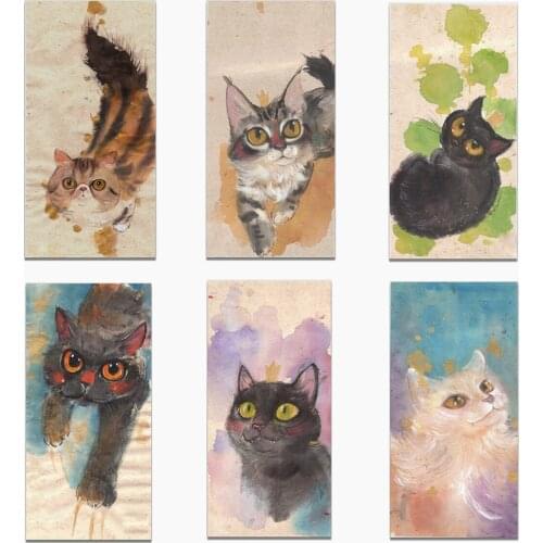 Lovely Cartoon Different kinds Cat Ink Painting Poster Canvas Print Painting Wall Art Bedroom Home Decoration