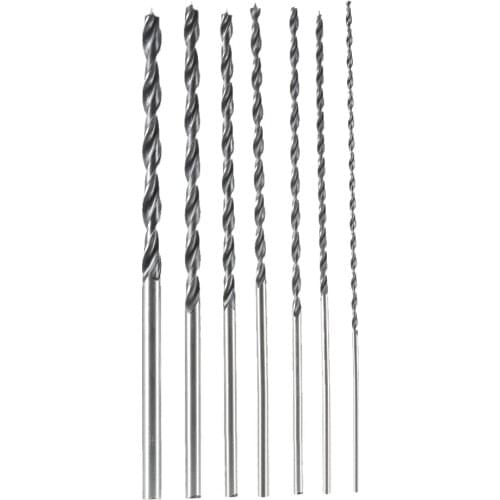 7pcs 300mm Extra Long Brad Point Wood Drill Bit Set Three Point Woodworking Drill foret bois woodworking tools taladro manual