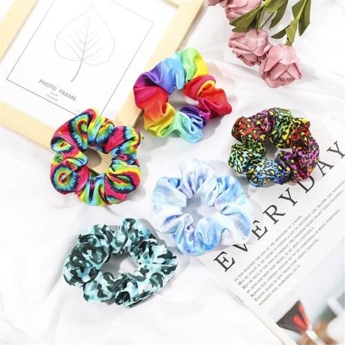 2019 New Fabric Elastic Hair Bands Womens Hair Rope Scrunchies Stripes Hair Ring Scrunchies Hair Ties