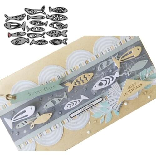 2019 New Arrival Kinds of Fishes Stencil Metal Cutting Dies For Scrapbooking Practice Hands-on DIY Album Card Handmade Tools
