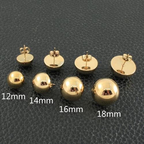 Wholesale Fashion Round Stainless Steel Jewelry Stud Earrings For Woman & Girl Bijoux En Acier Inoxydable Femme EFGZBQAE
