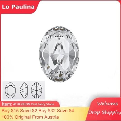 4128 XILION Oval Fancy Stone 100% Original crystals from Austrian 8x6 6x4mm for nail art jewelry DIY making Dress accessories