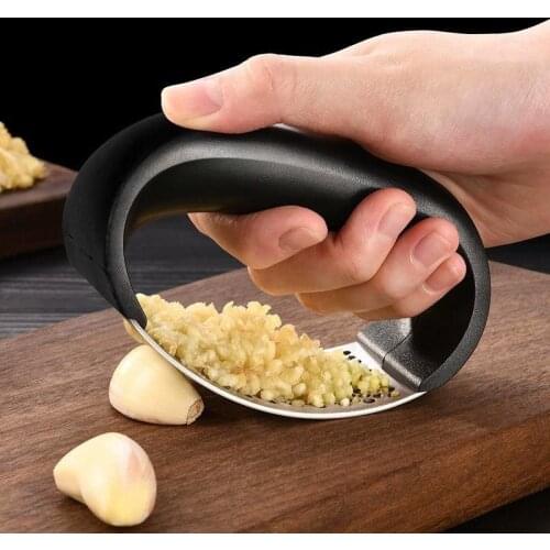 Garlic Presses Kitchen Tools Stainless Steel Manual Garlic Mincer Chopping Garlic Tools Curve Fruit Vegetable Gadgets Cooking