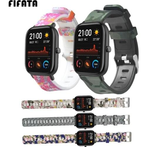 FIFATA 20mm Silicone Bracelet For Xiaomi Amazfit GTS Strap For Amazfit GTR 42mm/Amazfit Bip Smart Band Wristband For Garmin HR