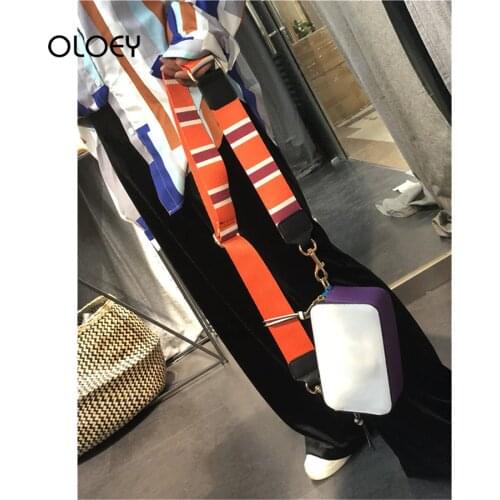 Wide Shoulder Strap Bag Accessories For women Bag Belt Camera bag Striped Strap Replacment Shoulder Bag Adjustable Long Handbags