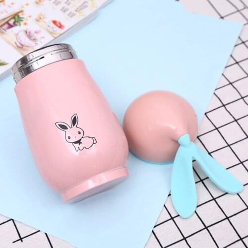 Lovely Rabbit Thermos Bottle Stainless Steel Vacuum Cup Flask Mug Kids Drinking