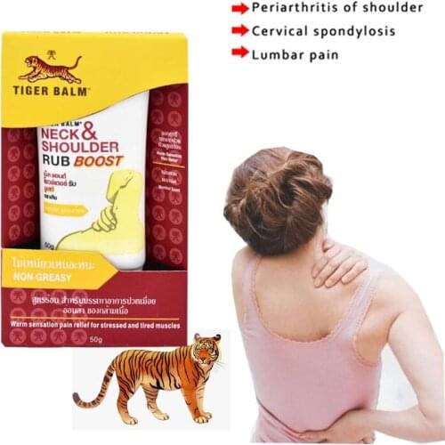 50g Tiger Balm Neck Shoulder Rub Non-Greasy Cream for Neck Pain Relief Easing Shoulder Ache Relief Tired Aching Stress Body Pain