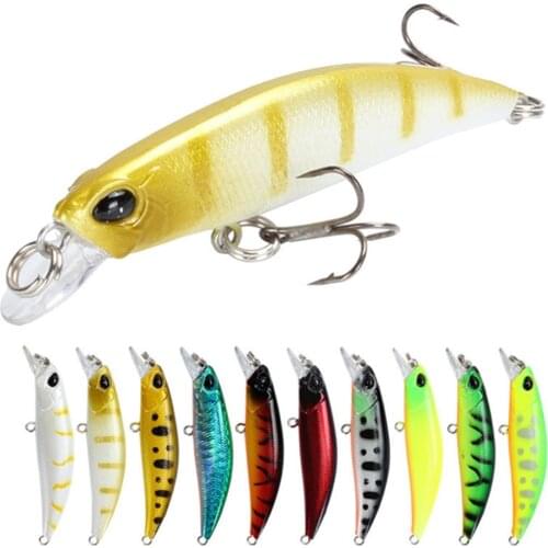 10pcs/lot Sinking Minnow Fishing Lure Wobblers 6.5cm 4.4g Lure Laser Hard Artificial Bait Crankbait Fishing Tackle Pesca