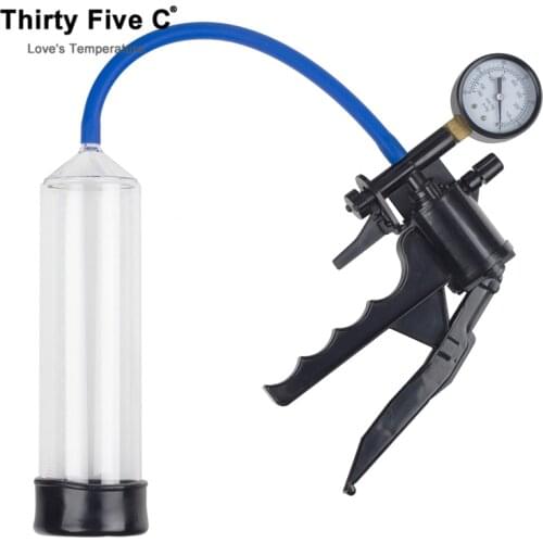 Male Penis Enlargement Training Pumps Sex Toys Dildo Masturbation Bullet Sucker Extender Toy Adult Product Pumps With Meter Ball