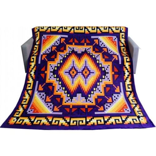 Bohemian Style Throw Blanket for Bed Travel Camping Bedcover Bedspread Ethnic-Style Geometry Retro Tapestry Sofa Cover