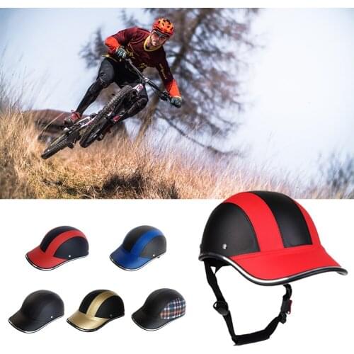 Unisex Bike Men Cycling Helmet Adjustable Chin Strap Baseball Cap Anti UV Safety Bicycle Helmet Road Bike Helmet for MTB Skating