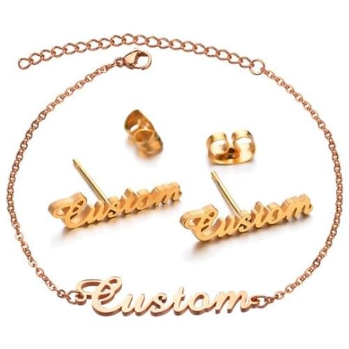 Jewelry jewelry set, fashion jewelry set Letter Earring Bracelet Beauty Women NJHZX