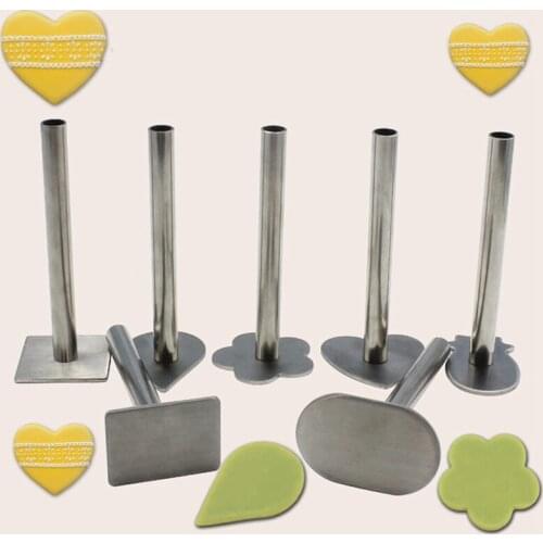 1Set Pineapple Cake Hand Stamping Stainless Steel Push Pusher Mold Pineapple Crisp Push Plate Biscuit Baking Tool Mold