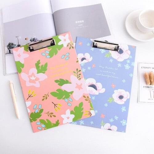 1pcs Creative Document Clips Student Paper Folder Writing Pad Office Supplies