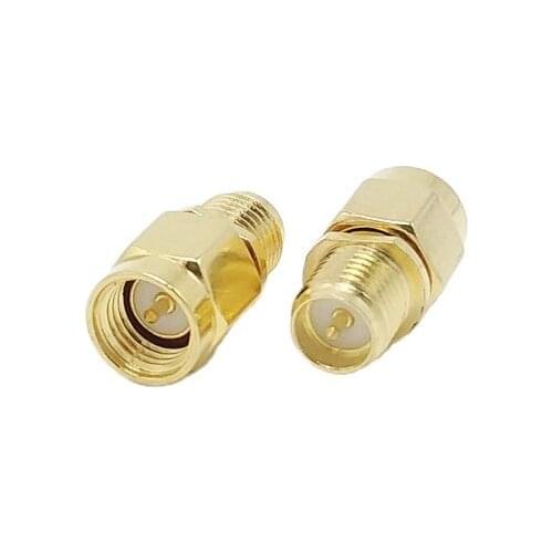 20pcs RF SMA Connector SMA male to RP SMA Male Plug Connectors Adapter Gold Plated Straight Coaxial RF Adapters