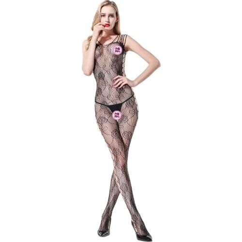 2020 New Female Erotic Lingerie Sexy Stockings Sexy Body Stockings Lace Open Bra Open C Costume Suspenders Fishnet Stockings