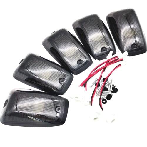 5Pcs/ Set Cab Roof Top Running Marker Light Covers For 4x4 Truck SUV Off Road