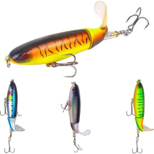 9cm 13g 14cm 35g Topwater Whopper Popper Fishing Lure Wobbler Artificial Swim Bait Hard Body Soft Rotating Tail Fishing Tackle