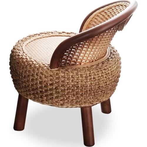 Balcony small coffee table Kung Fu tea and chair combination simple modern tatami rattan