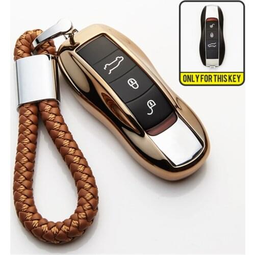 TPU Auto Key Chain Cover For Porsche Cayenne Macan 911 955 996 Panamera Boxster Cayman 997 Key Bag Case Car Styling Accessories