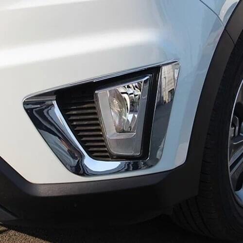 For Hyundai Cantus Creta ix25 2014-2016 2017 Front Rear Foglight Fog Light Lamp Cover Trim Frame Sticker Exterior Accessories