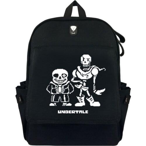 Men Women Canvas Backpack Undertale Sans Backpack Haversacks Casual Travel Bag Shoulders Bags Rucksack Bookbag School Bag