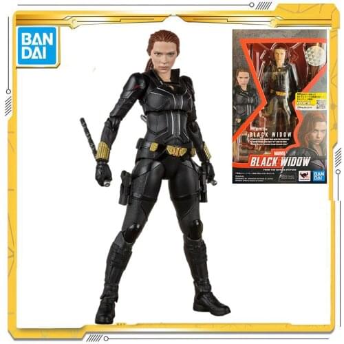 Original BANDAI S.H.Figuarts The Avengers Black Widow PVC Action Figure Collectible Model Collectible Toy Children Gift