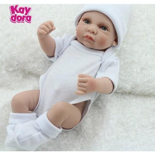 KAYDORA 10 Inch 25cm Full Vinyl Reborn Baby Dolls Adorable Toddler Vinyl Lifelike Real Dolls Realistic Kids Reborn Babies Toy