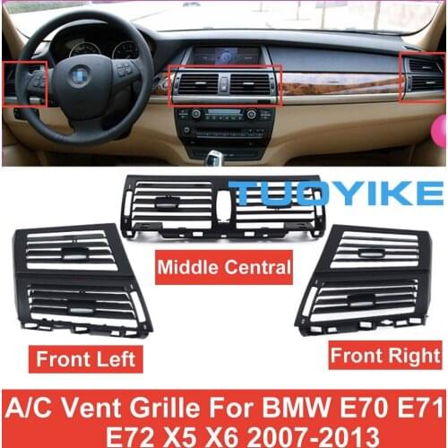 LHD Car AC Front Left / Right Console Middle Central Rear Air Conditioner Vent Grille Panel Cover For BMW E70 E71 E72 2007-2013